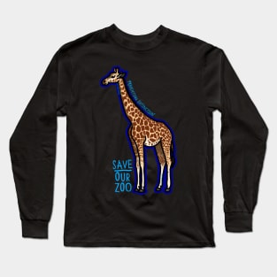 Day 10- Cartoon Rothschild Giraffe Long Sleeve T-Shirt